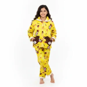 Girls Printed Bear Night Suit