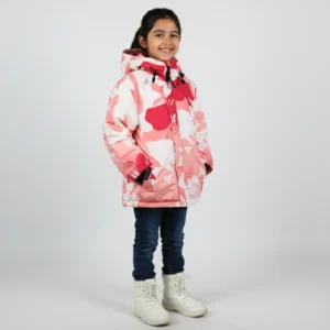 Girls Hooded Camo Jacket