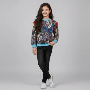 Girls Printed Sweat Shirt