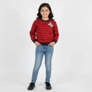 Mickey Stripes Sweat Shirt