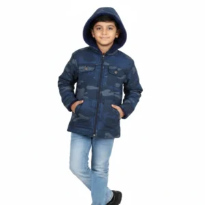 Boys Hooded Fur Jacket