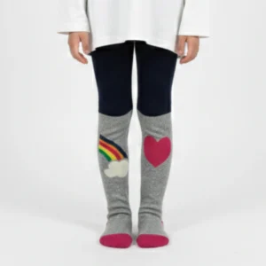 Girls Rainbow Heart Leggings