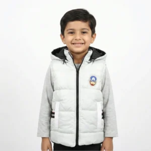 Boys Captain America Inspired Puffer Vest