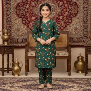Royal Khaddar Green Fancy Suit