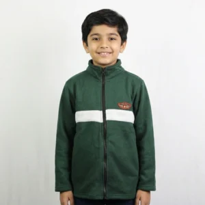 Boys Premium Green Fleece Zipper